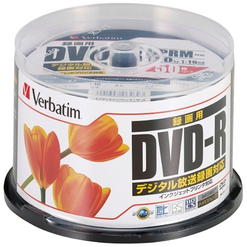 Verbatim Japan 録画DVDR50枚VHR12JPP50  1個（ご注文単位1個）【直送品】