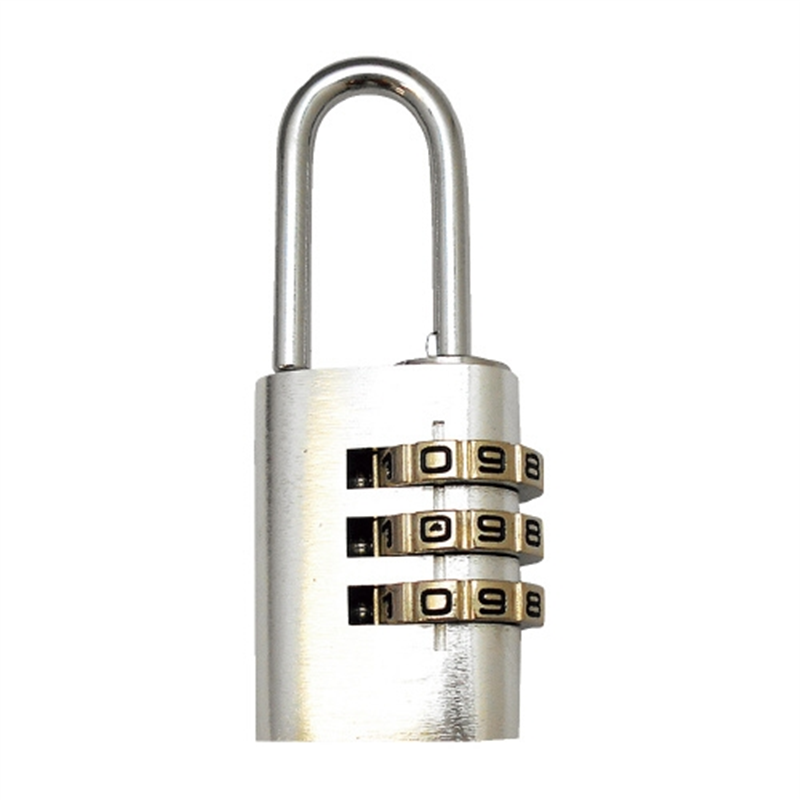 WAKI アルミのカギ 3段番号可変式錠 シルバー  1個（ご注文単位1個）【直送品】