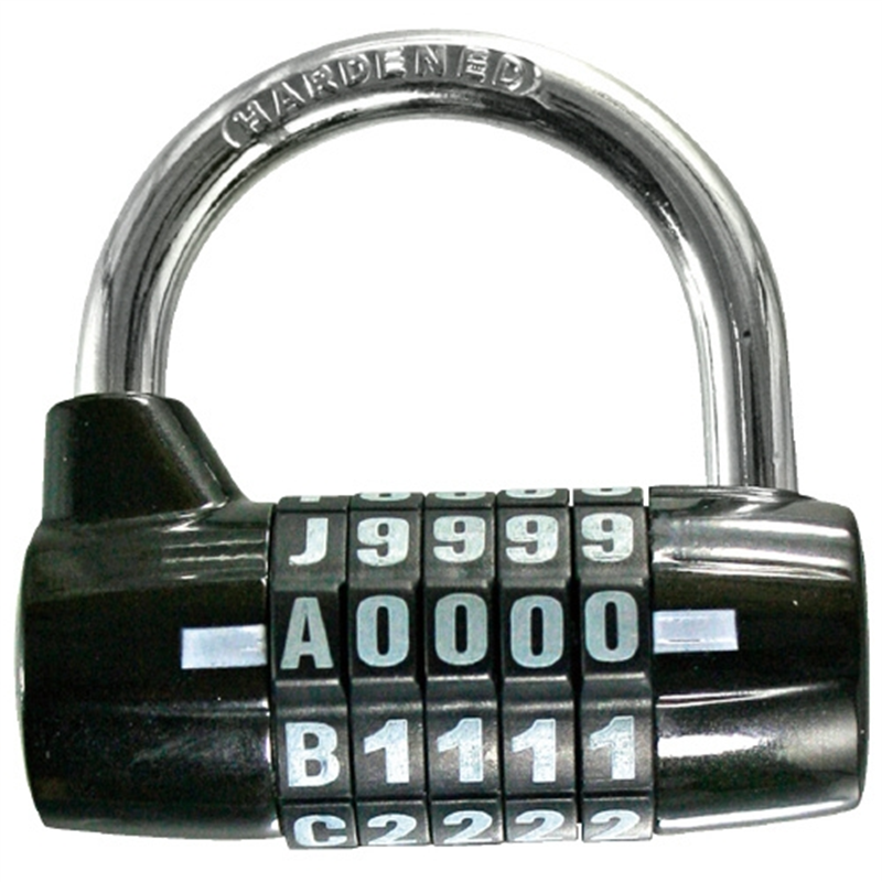 WAKI ワイド番号錠5段 IB-111 ブラック  1個（ご注文単位1個）【直送品】