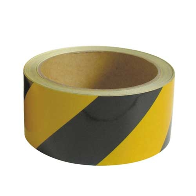 WING ACE 反射危険表示テープ 45mm×10m 斜めシマ  1個（ご注文単位1個）【直送品】