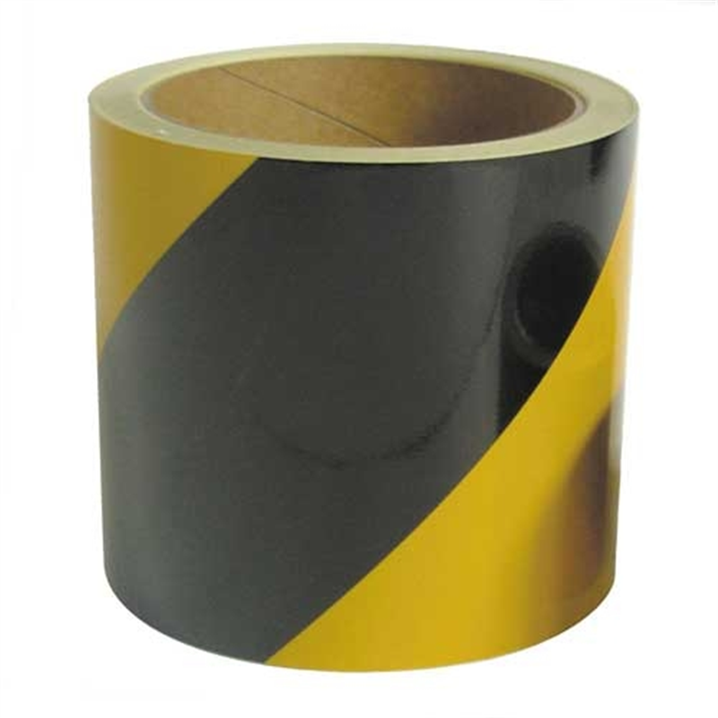 WING ACE 反射危険表示テープ 90mm×10m 斜めシマ  1個（ご注文単位1個）【直送品】