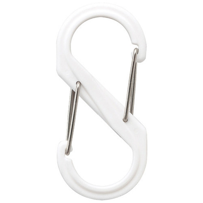 アイテック S型カラビナ ホワイト B-KRSA88-1 1個（ご注文単位1個）【直送品】