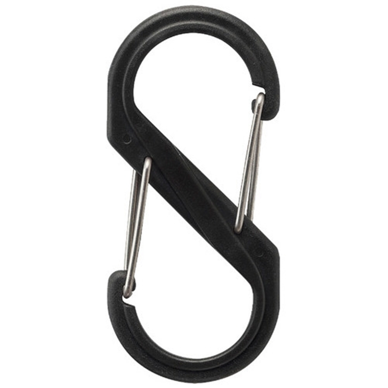 アイテック S型カラビナ ブラック B-KRSA88-2 1個（ご注文単位1個）【直送品】