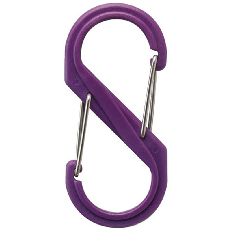 アイテック S型カラビナ パープル B-KRSA88-4 1個（ご注文単位1個）【直送品】