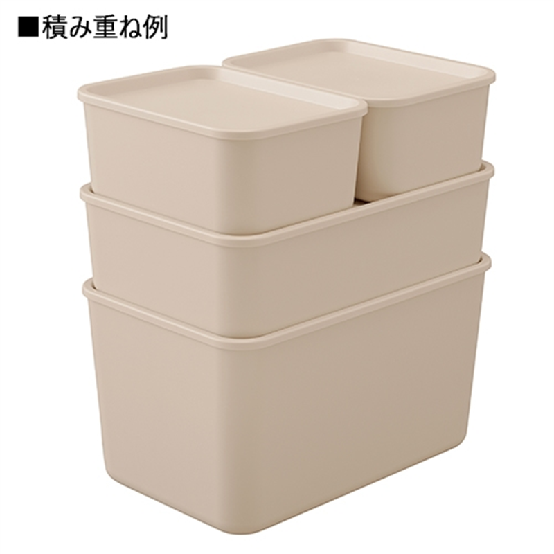 アイリスオーヤマ フタ付き積み重ねボックス45 ピンク 1個（ご注文単位1個）【直送品】