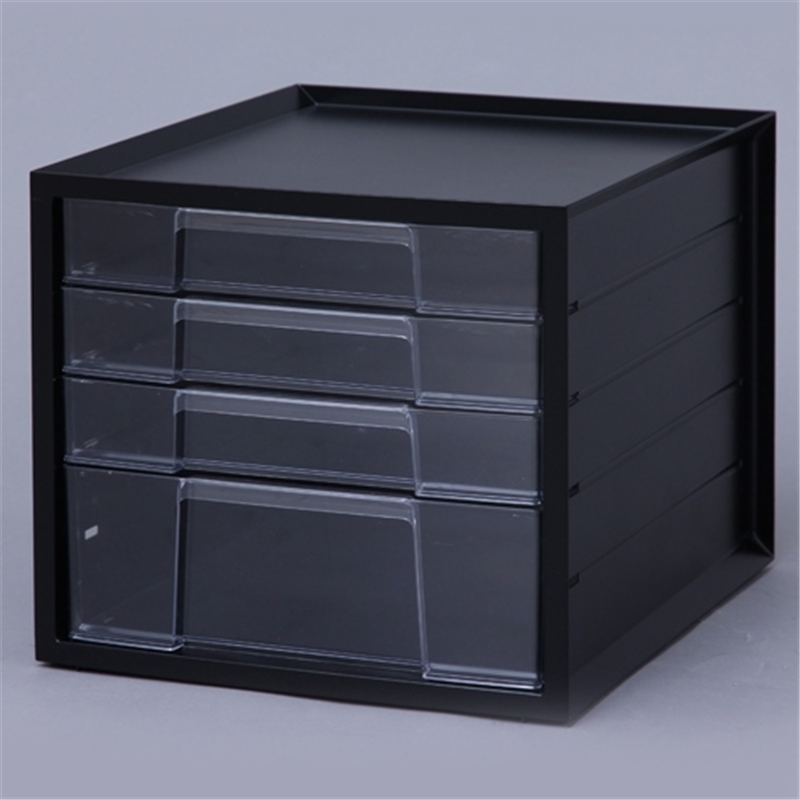 アイリスオーヤマ レターケース4段 LCJ-4D ブラック 1個（ご注文単位1個）【直送品】