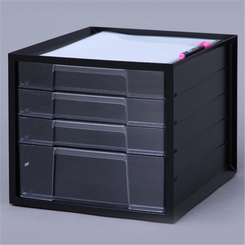 アイリスオーヤマ レターケース4段 LCJ-4D ブラック 1個(ご注文単位1個)【直送品】