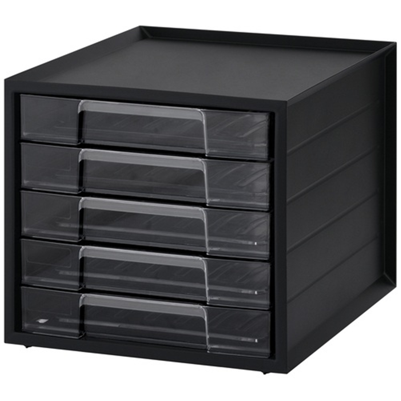 アイリスオーヤマ レターケース5段 LCJ-5M ブラック 1個（ご注文単位1個）【直送品】