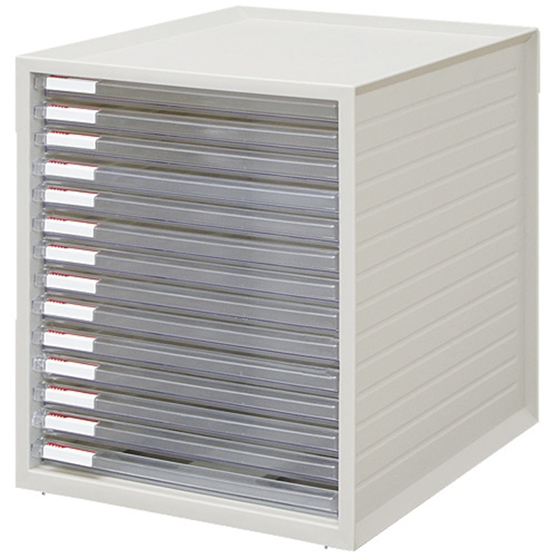 アイリスオーヤマ レターケース超浅型14段 LCE-14Sホワイト 1個（ご注文単位1個）【直送品】