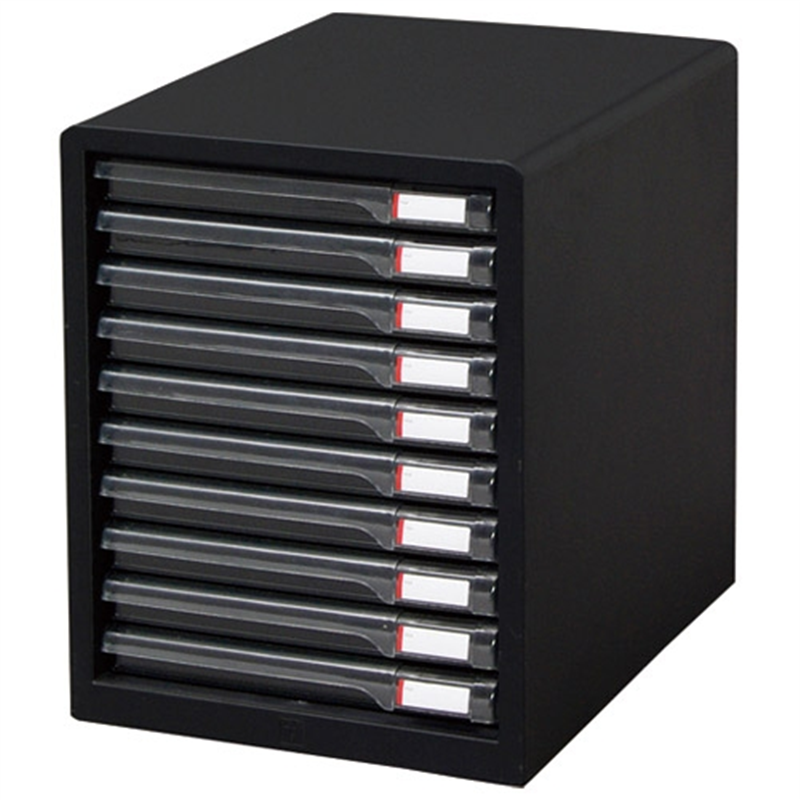 アイリスオーヤマ レターケーススリム10段L-10SR Dグレー 1個（ご注文単位1個）【直送品】