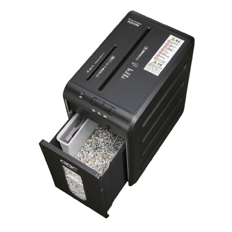 アコ・ブランズ デスクサイドMシュレッダ GSHA3312M-2B 黒 1個(ご注文単位1個)【直送品】