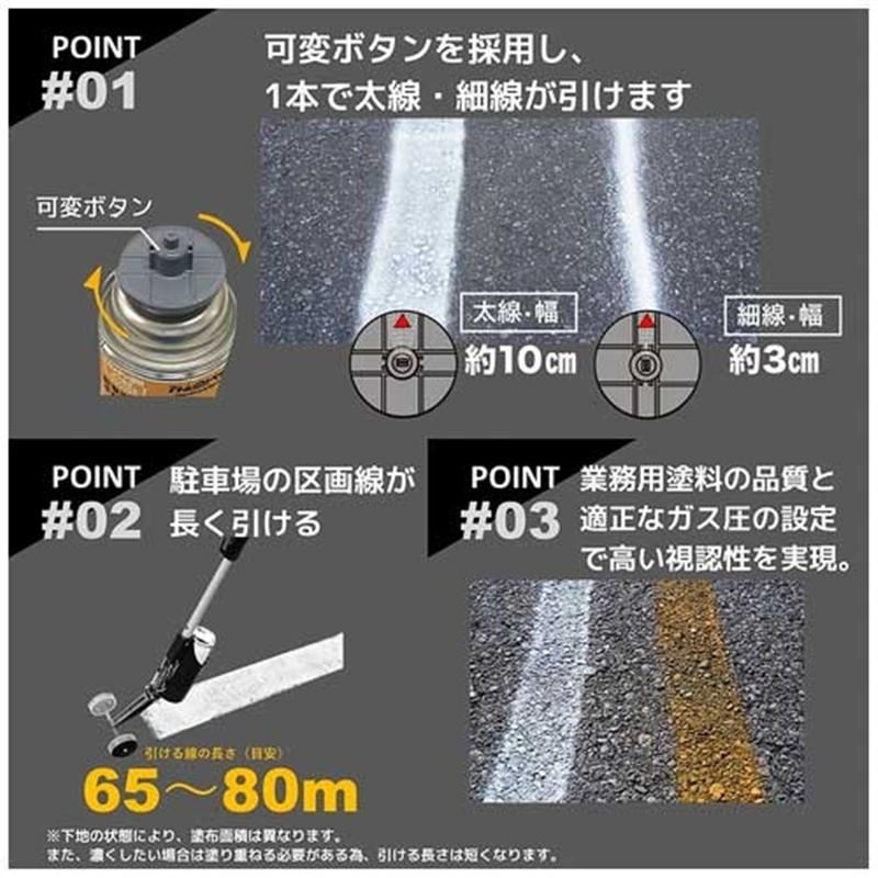 アトムサポート ハードラインスプレーEASY 400ml 白 1個(ご注文単位1個)【直送品】