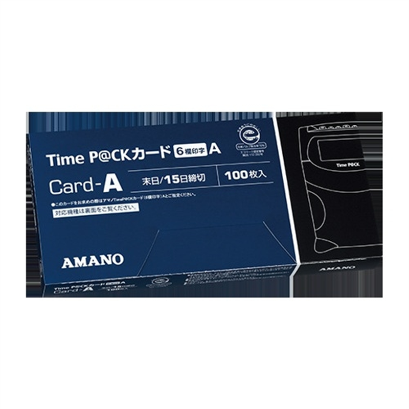 アマノ タイムパックカード(6欄印字)A 1個(ご注文単位1個)【直送品】