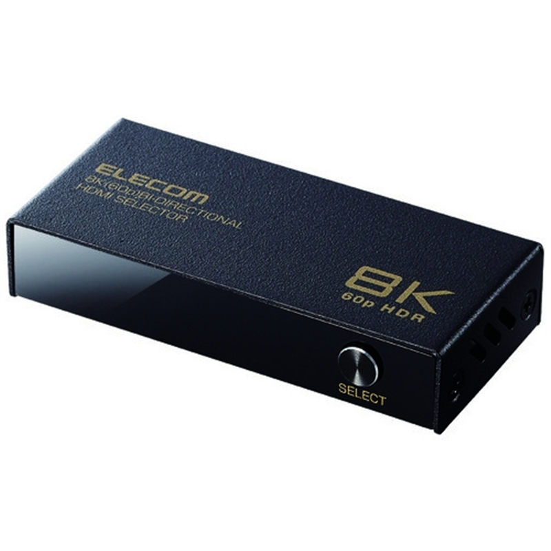 エレコム HDMI切替器(双方向タイプ)DH-SW8KBD21BK 1個(ご注文単位1個)【直送品】