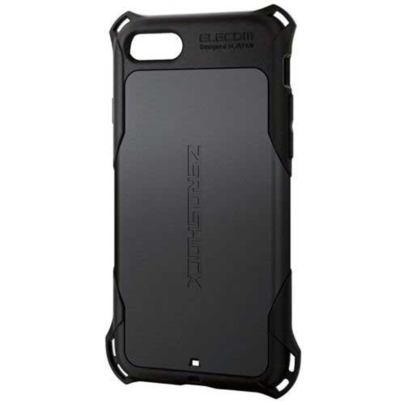 エレコム iPhone SE ZEROSHOCKケース ブラック 1個（ご注文単位1個）【直送品】
