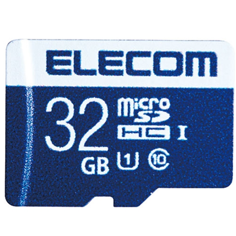 エレコム microSDHCカード 32GB MF-MS032GU11R 1個（ご注文単位1個）【直送品】
