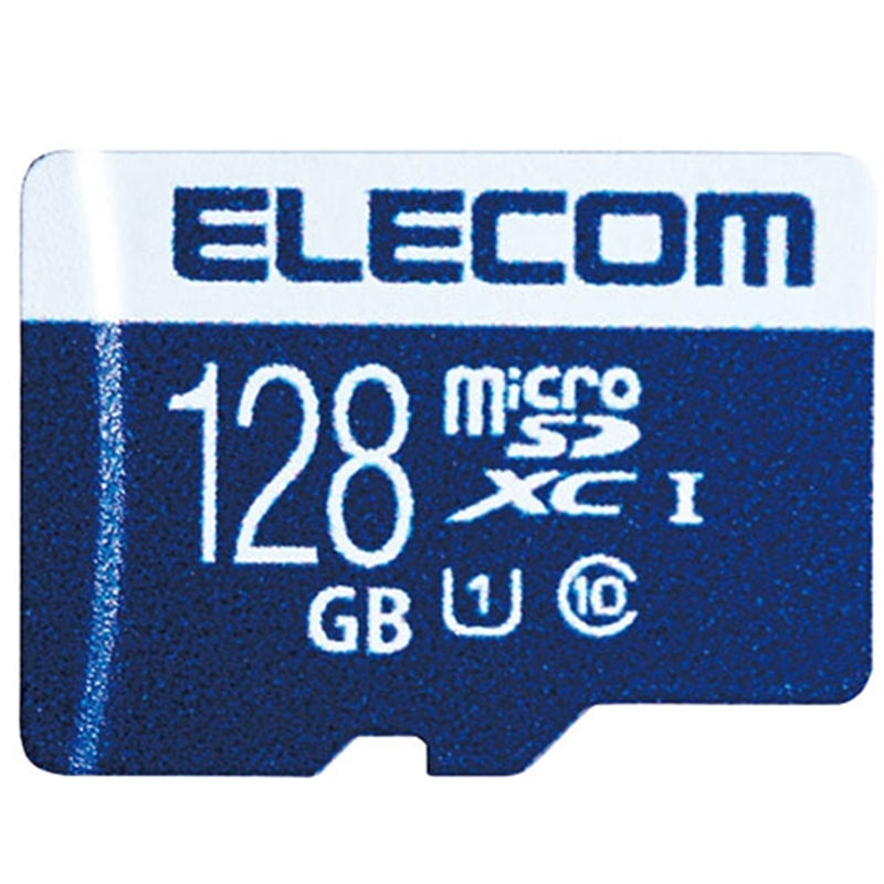 エレコム microSDXCカード128GB MF-MS128GU11R 1個（ご注文単位1個）【直送品】