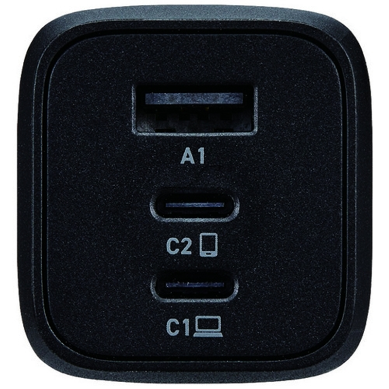 エレコム PD65W キューブAC充電器(C×2+A×1) 1個(ご注文単位1個)【直送品】