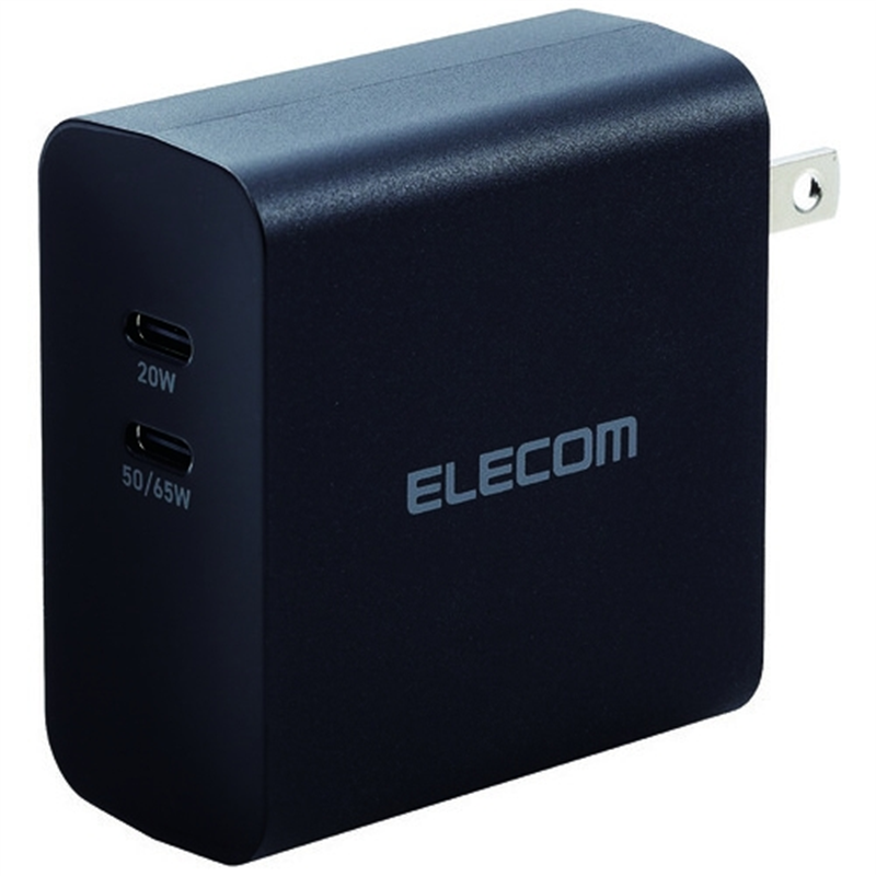 エレコム PD70W AC充電器(C×2) MPA-ACCP4570BK 1個（ご注文単位1個）【直送品】