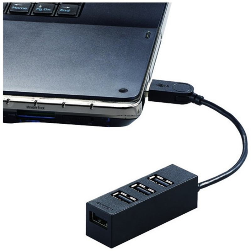 エレコム USBハブ4ポート(USB2.0) U2H-TZ426BXBK 1個(ご注文単位1個)【直送品】