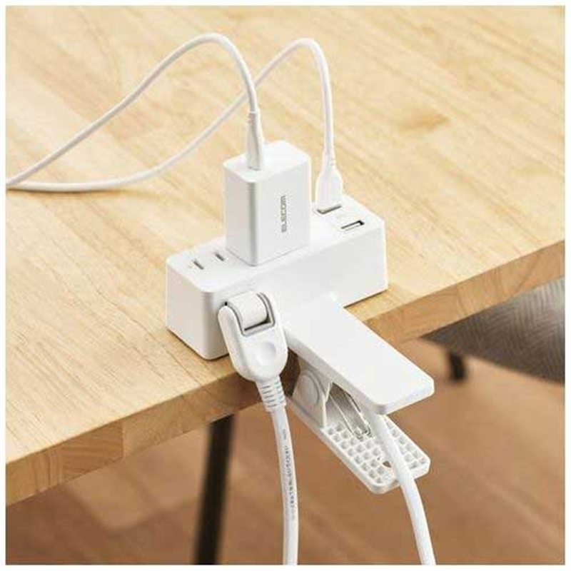 エレコム クリップタップ Aポート付 1.5m ECT-3015WH 1個（ご注文単位1個）【直送品】