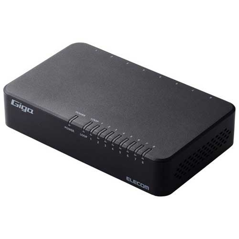 エレコム スイッチングハブ 8ポート EHC-G08PA4-B 1個（ご注文単位1個）【直送品】