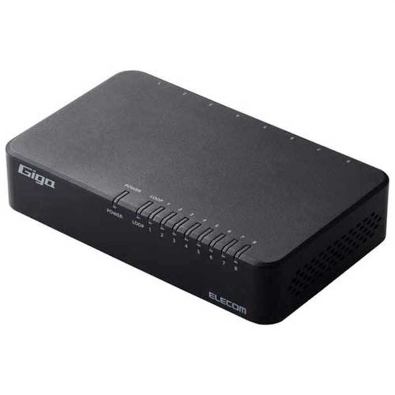 エレコム スイッチングハブ 8ポート EHC-G08PA4-JB 1個（ご注文単位1個）【直送品】