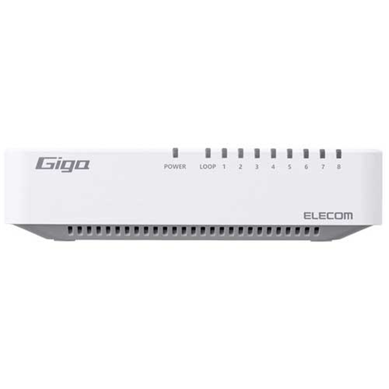 エレコム スイッチングハブ 8ポート EHC-G08PA4-W 1個(ご注文単位1個)【直送品】