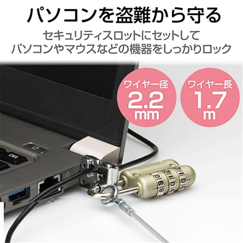 エレコム セキュリティロック ESL-10 1個(ご注文単位1個)【直送品】