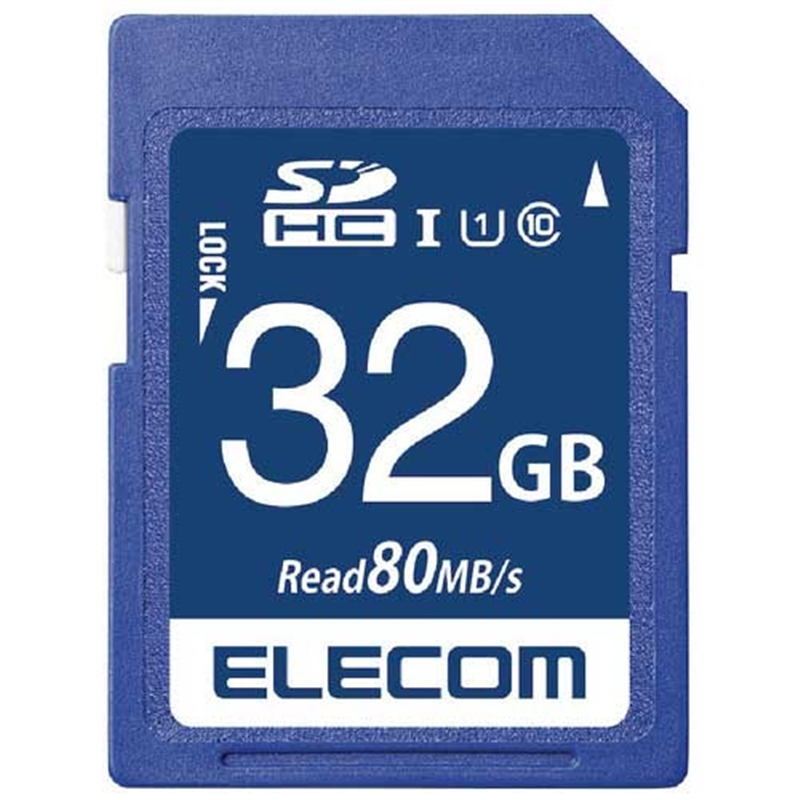 エレコム データ復旧SDHCカードUHS-I U1 32GB 1個（ご注文単位1個）【直送品】