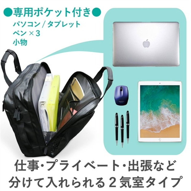 エレコム ビジネスバッグ 3WAY 15.6インチ BM-F04XBK 1個（ご注文単位1個）【直送品】