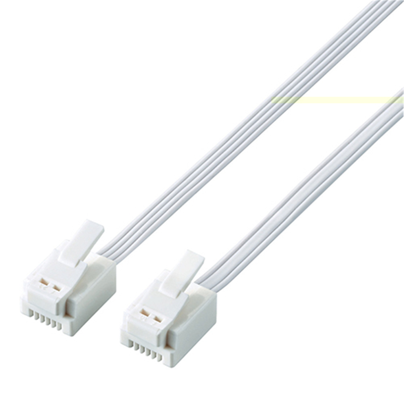 エレコム モジュラーケーブル 白 3m MJ-T3WH 1個（ご注文単位1個）【直送品】