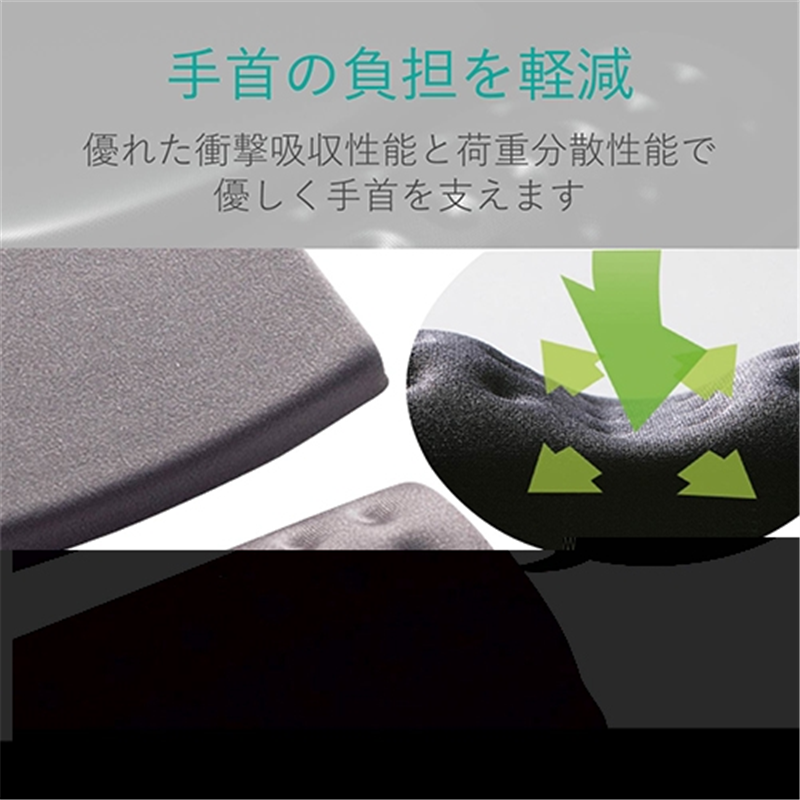 エレコム リストレスト&マウスパッド別体型 グレー 1個（ご注文単位1個）【直送品】