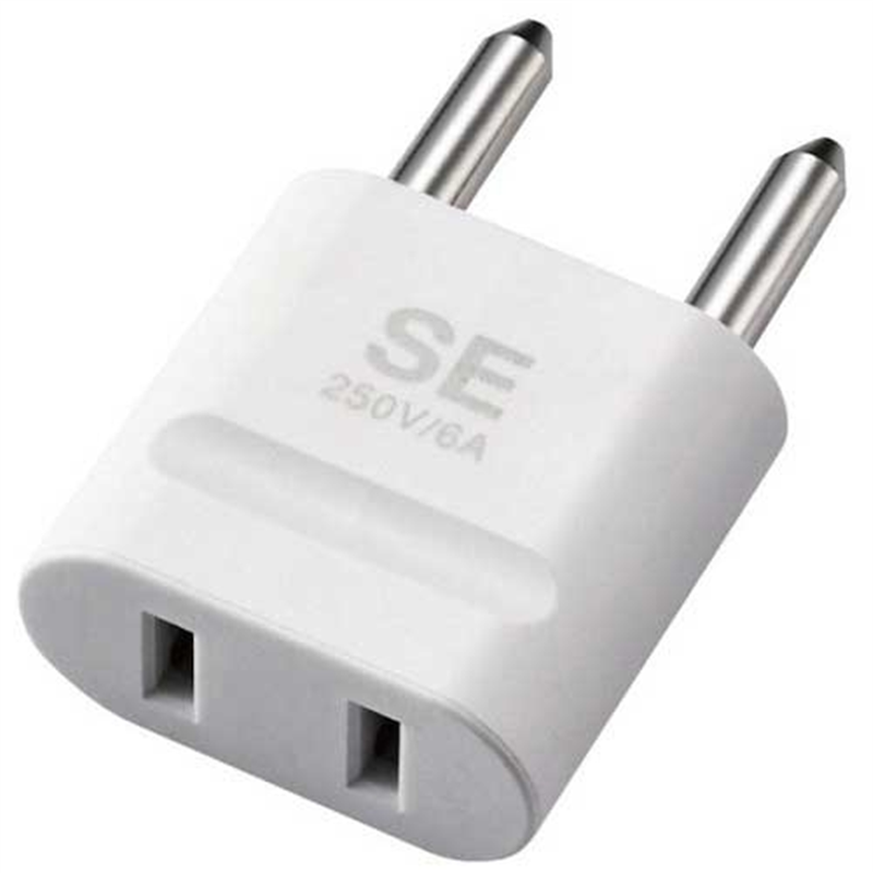 エレコム 海外用変換プラグ SEタイプ T-HPASEWH 1個(ご注文単位1個)【直送品】
