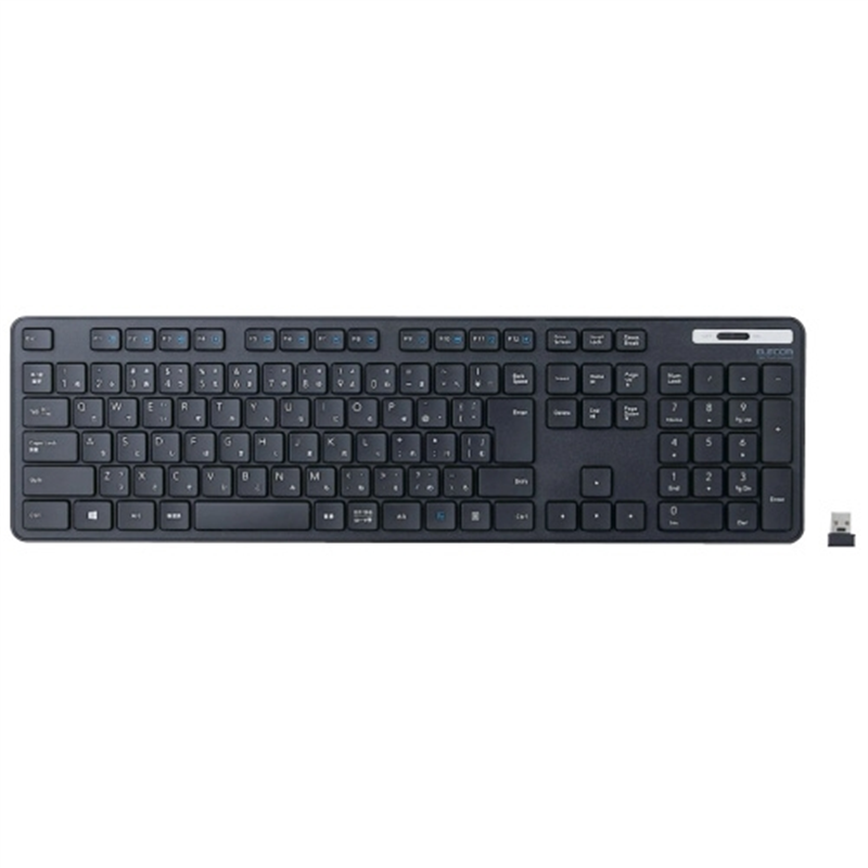 エレコム 抗菌無線フルキーボード TK-FDM110TKBK 1個（ご注文単位1個）【直送品】