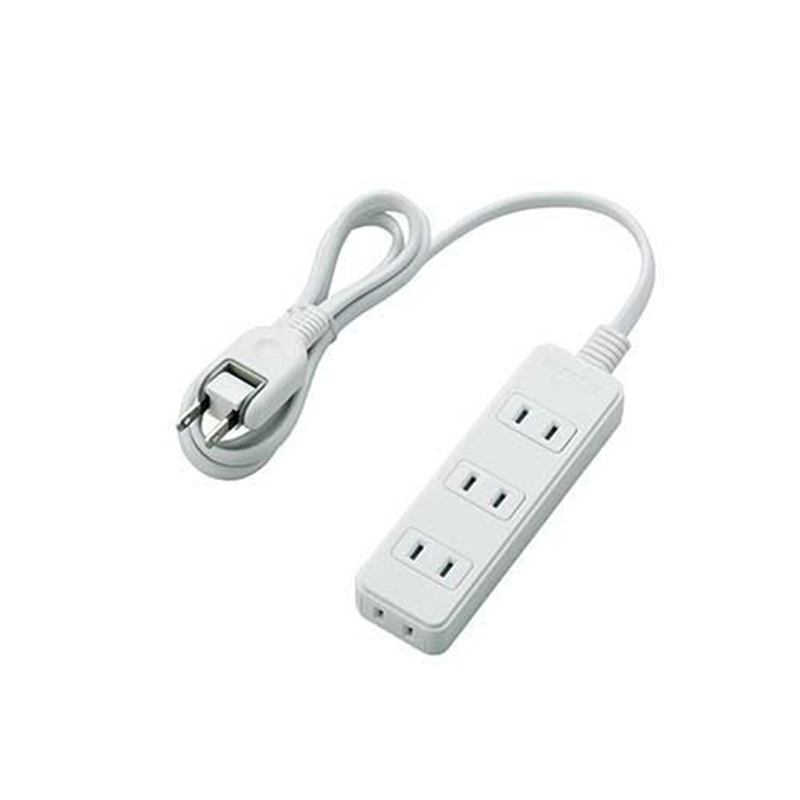 エレコム 電源タップ 4個口 1m T-S02-2410WH 1個（ご注文単位1個）【直送品】