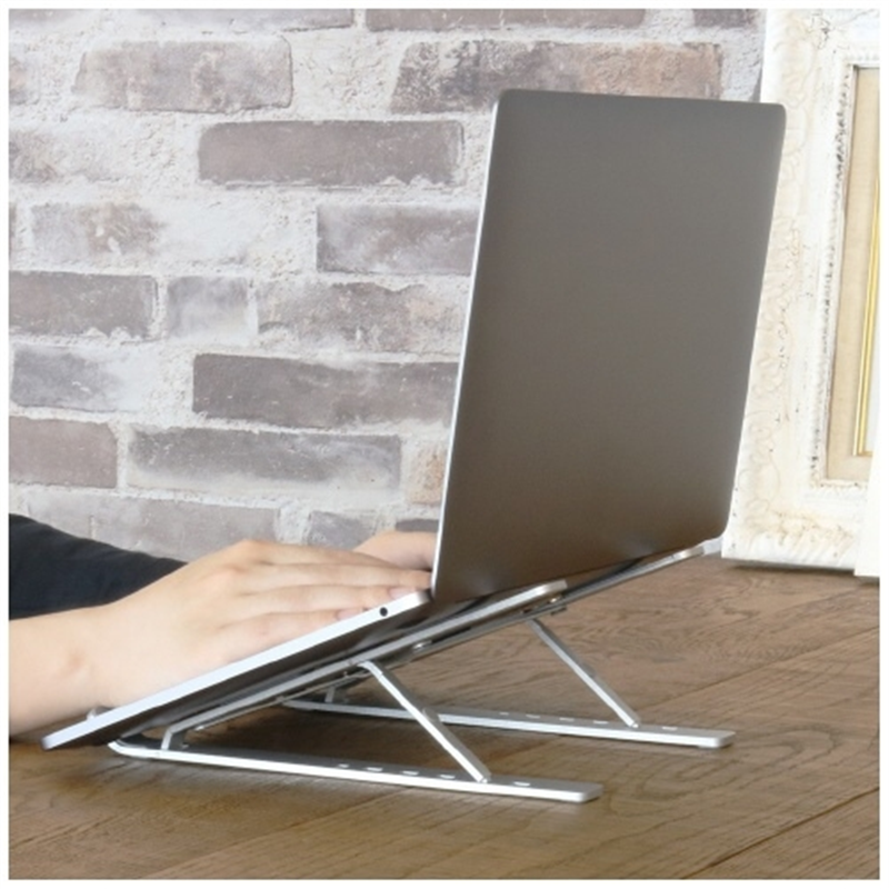 オウルテック 6段階角度調整可能ノートPCスタンド 銀 1個(ご注文単位1個)【直送品】