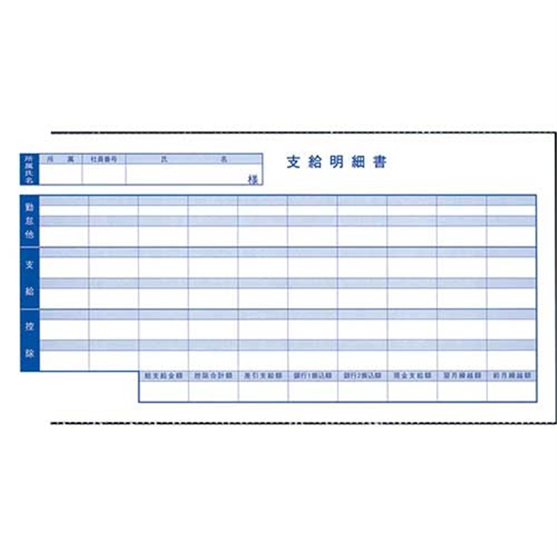 オービックビジネスコンサルタント 奉行シリーズ用専用 袋とじ給与明細書 6002 1個（ご注文単位1個）【直送品】