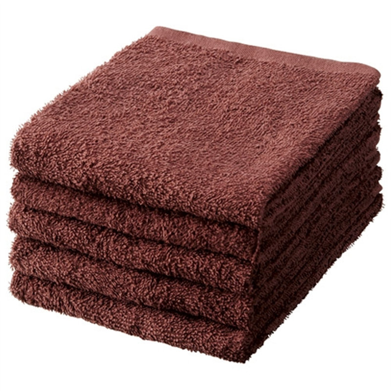 オーミケンシ フェイスタオル5枚セット ダークブラウン 1個（ご注文単位1個）【直送品】