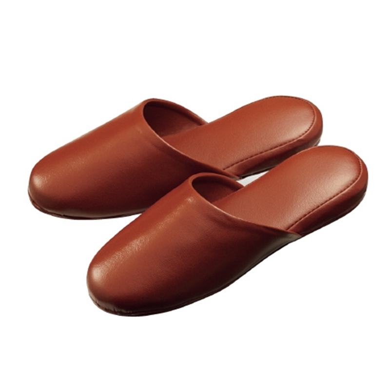 オーミケンシ 高周波レザースリッパ ブラウン 10足組 1個（ご注文単位1個）【直送品】