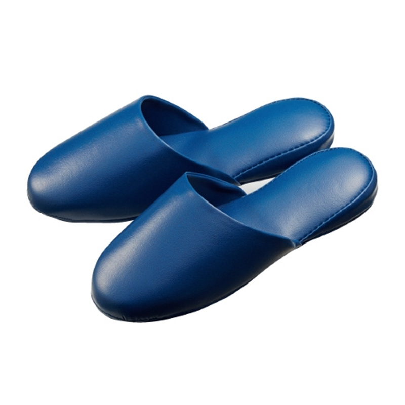 オーミケンシ 高周波レザースリッパ ブルー 10足組 1個（ご注文単位1個）【直送品】