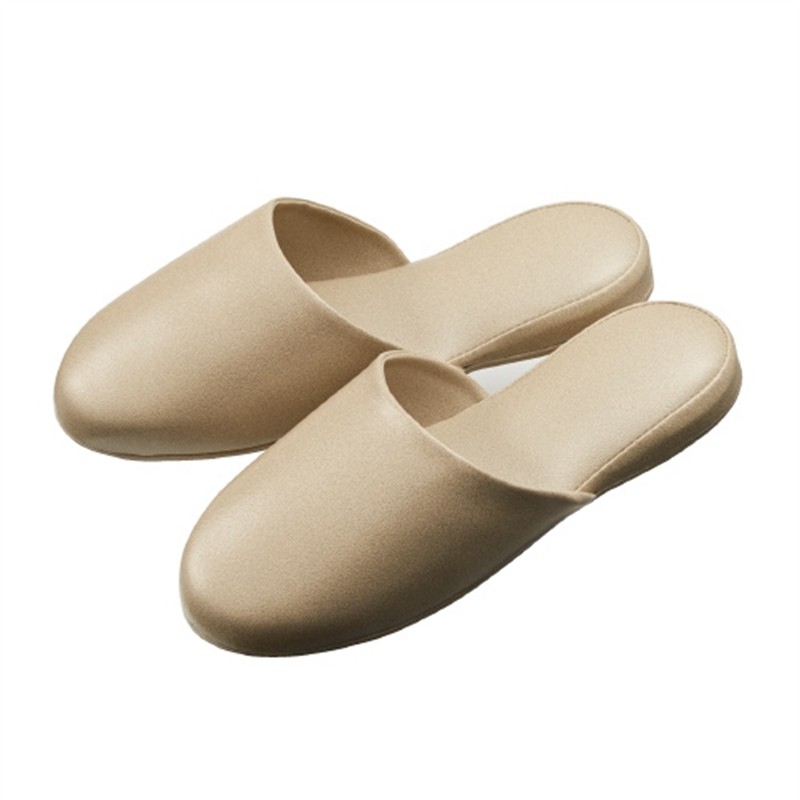 オーミケンシ 高周波レザースリッパ ベージュ 10足組 1個（ご注文単位1個）【直送品】