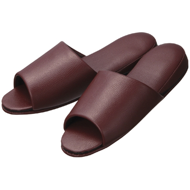 オーミケンシ 前開スリッパ 10足 ダークワイン 10835400 1個（ご注文単位1個）【直送品】