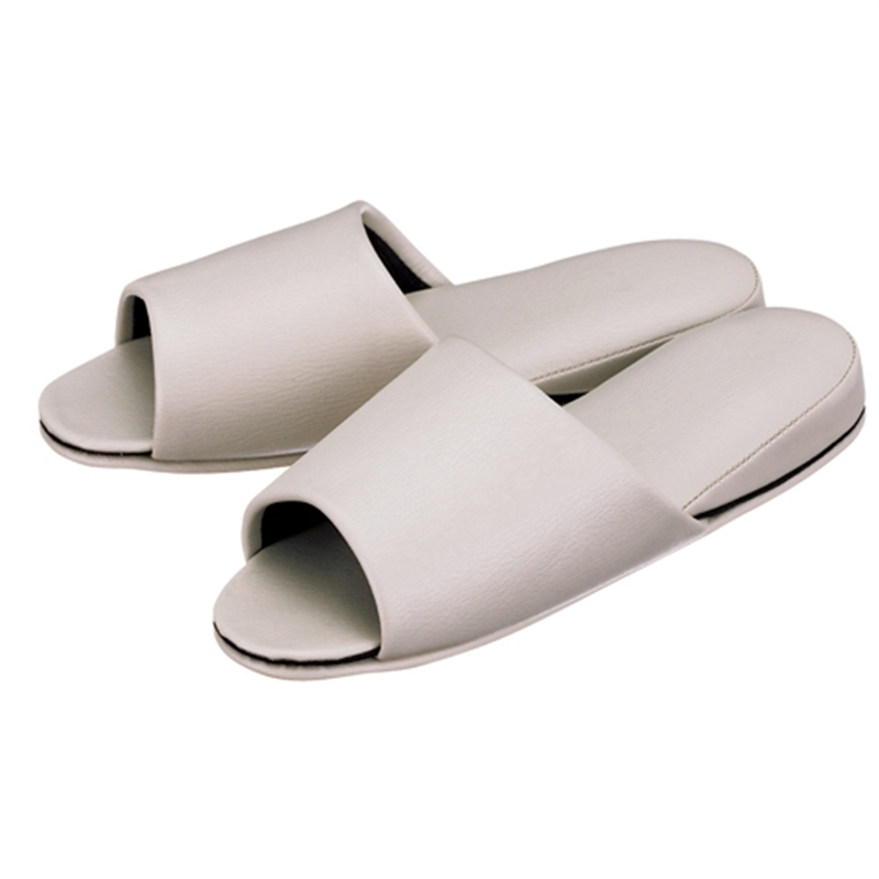 オーミケンシ 前開スリッパ 10足 ホワイトグレー10835357 1個（ご注文単位1個）【直送品】