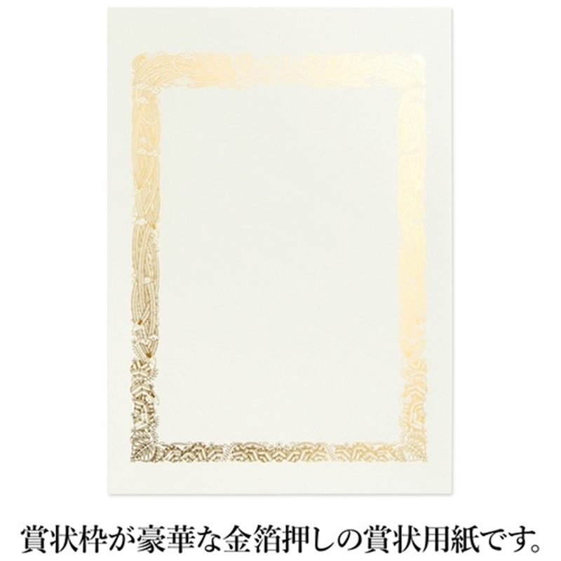 オキナ OA対応金箔賞状用紙 A4横書 5枚 SGA4Y 1個(ご注文単位1個)【直送品】