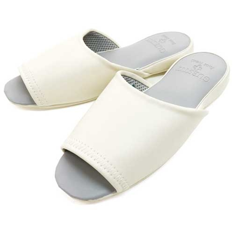 オクムラ GUEST IT 前開きスリッパL アイボリー 1足 1個（ご注文単位1個）【直送品】