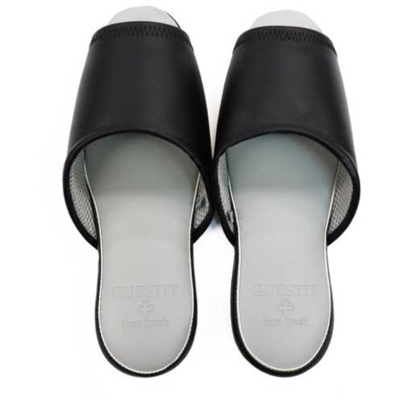 オクムラ GUEST IT 前開きスリッパL ブラック 1足 1個(ご注文単位1個)【直送品】