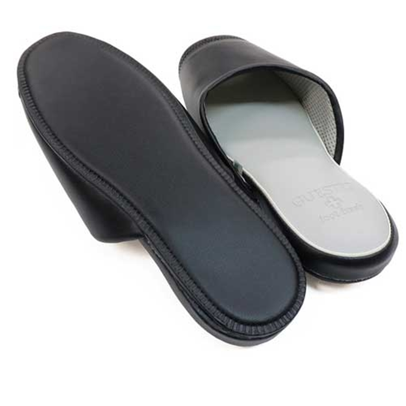 オクムラ GUEST IT 前開きスリッパL ブラック 1足 1個(ご注文単位1個)【直送品】