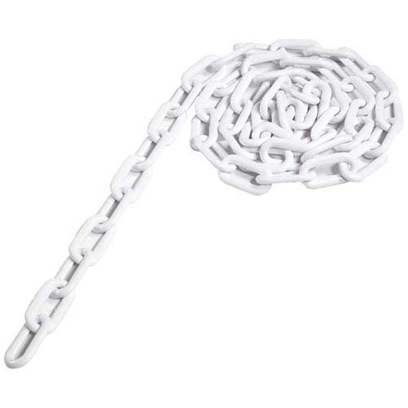 カーボーイ カラープラポールチェーン 2m ホワイト 1個（ご注文単位1個）【直送品】