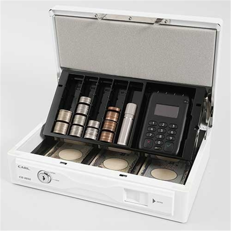 カール事務器 キャッシュボックス CB-8850-W ホワイト 1個（ご注文単位1個）【直送品】